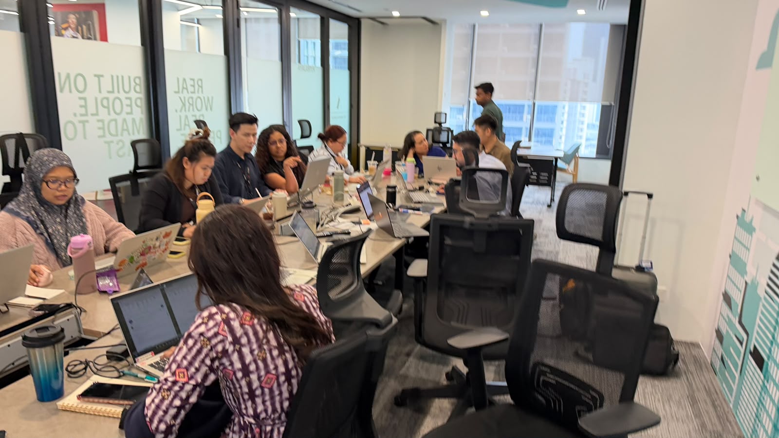 Learners working on laptops during the Adecco Microsoft 365 Copilot for Excel class in Kuala Lumpur on 12 October 2026