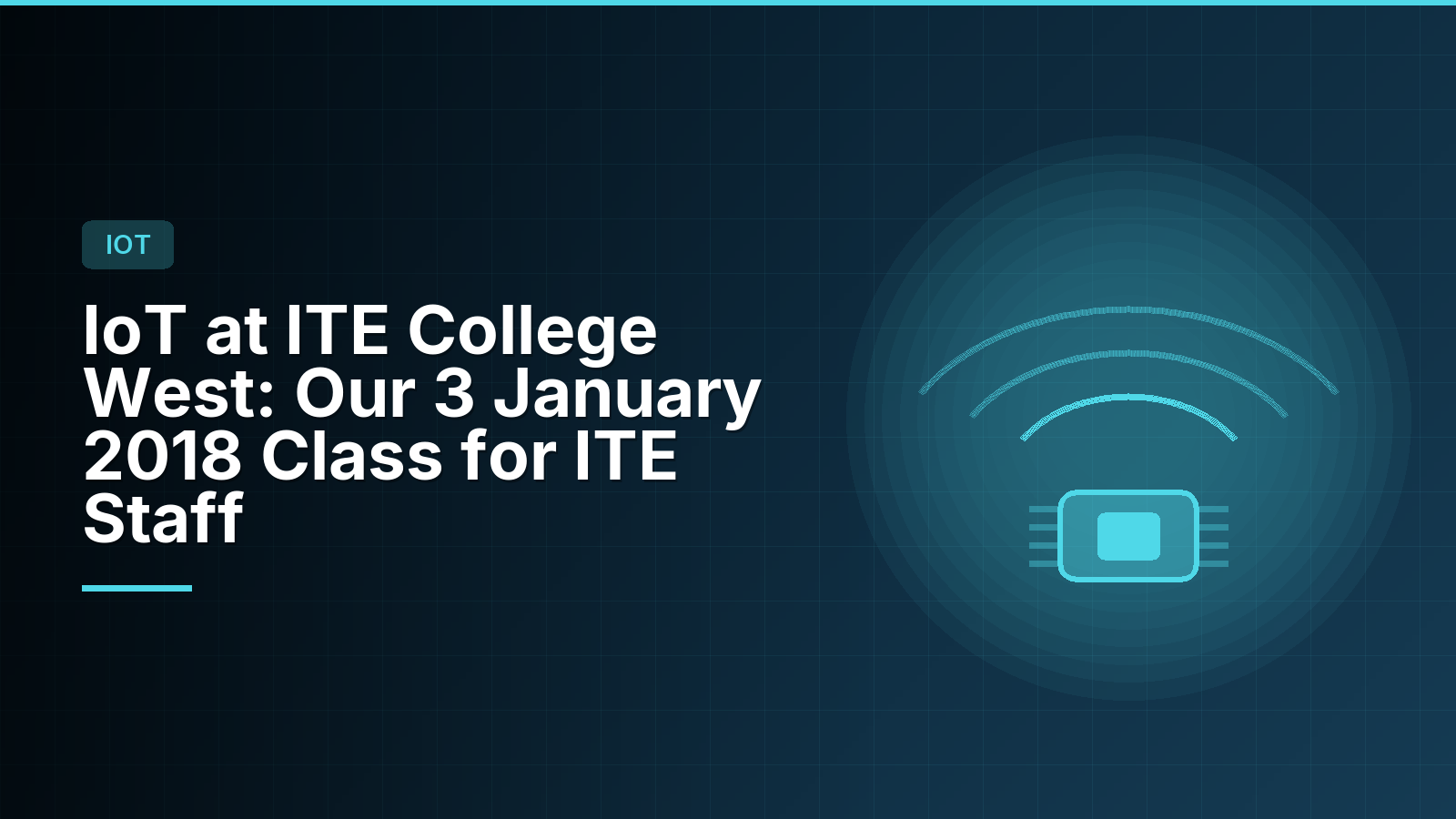 IoT at ITE College West: Our 3 January 2018 Class for ITE Staff